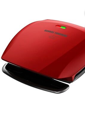 George Foreman Classic glossy Red nonstick Electric Plate Grill, 5 servings